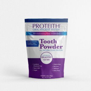 NEW! PROTEITH Oral Hygiene System for Healthy Gums – All-Natural Toothpowder – 1.2 oz